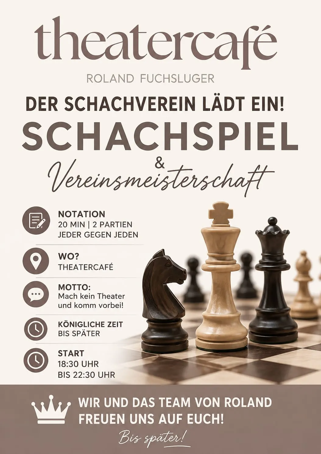 ♟️ Mach kein Theater – komm ins Theatercafé!